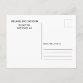 Carte Postale Faire-part Terracotta Rustic Burnt Orange Boho Enregistrer la (Dos)