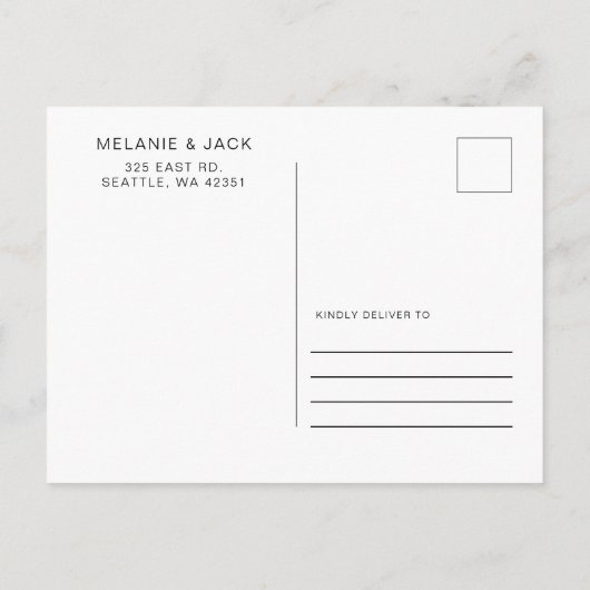 Carte Postale Faire-part Terracotta Simple Calligraphie Enregistrer La Date (Dos)