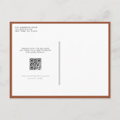 Carte Postale Faire-part Terracotta Wisconsin Map QR Code Enregistrer la da (Dos)