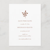 Carte Postale Faire-part Terre Cuite Rustique Simple Botanique Économisez L (Devant)