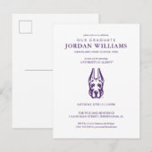 Carte Postale Faire-part Tête de mascotte Great Dane de l'Université d'Alba (Devant / Derrière)