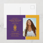 Carte Postale Faire-part Tête de mascotte Great Dane de l'Université d'Alba (Devant / Derrière)