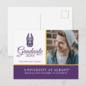 Carte Postale Faire-part Tête de mascotte Great Dane de l'Université d'Alba (Devant / Derrière)