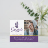 Carte Postale Faire-part Tête de mascotte Great Dane de l'Université d'Alba (Debout devant)