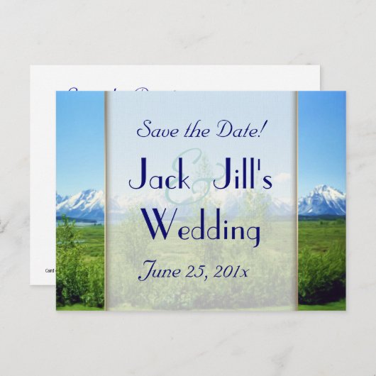 Carte Postale Faire-part Tétons Printemps MARIAGE Enregistrer la date (Devant / Derrière)