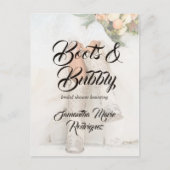 Carte Postale Faire-part Texas Bride à Boots Bridal Shower (Devant)