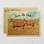 Carte Postale Faire-part Texas Enregistrer Le Cheval De Date (Devant / Derrière)