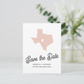 Carte Postale Faire-part TEXAS State Destination Mariage N'IMPORTE QUELLE C (Debout devant)