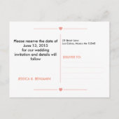 Carte Postale Faire-part Texas State Map Enregistrer la date (Dos)