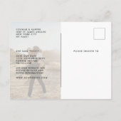 Carte Postale Faire-part Texte Moderne Éditable Gras Deux Photos Enregistre (Dos)