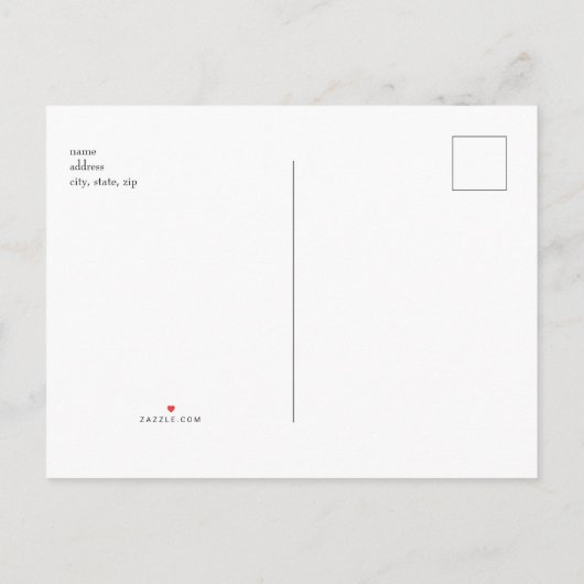Carte Postale Faire-part Texte moderne simple Mariage uniquement B/W Enregi (Dos)