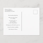 Carte Postale Faire-part Texte photo moderne superposer mariage Enregistrer (Dos)