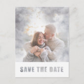 Carte Postale Faire-part Texte photo moderne superposer mariage Enregistrer (Devant)