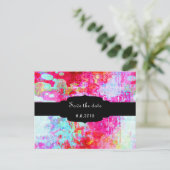 Carte Postale Faire-part Texture rouge rose (Debout devant)