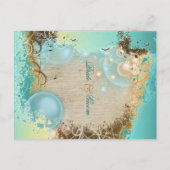 Carte Postale Faire-part thème de mariage élégant "Sauvegarder la date" pla (Dos)