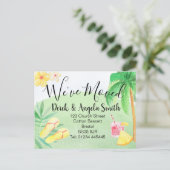 Carte Postale Faire-part Thème de plage à l'aquarelle  Changement d'adresse (Debout devant)