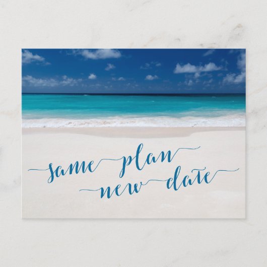 Carte Postale Faire-part Thème de plage Enregistrer la date Même plan Nouve (Devant)