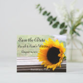 Carte Postale Faire-part Thème de tournesol (Debout devant)