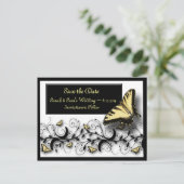 Carte Postale Faire-part Thème Papillon Enregistrer la date (Debout devant)