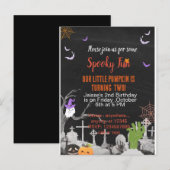 Carte Postale Faire-part Thème spécial de fête d'Halloween amusant et effra (Devant / Derrière)