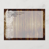 Carte Postale Faire-part Timbre Mason Jar/Bois foncé Enregistrer la date (Dos)