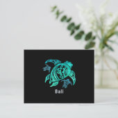 Carte Postale Faire-part Tortue bleue de Bali en Indonésie (Debout devant)