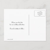 Carte Postale Faire-part Tour Eiffel Française Noir Blanc Noir Enregistrer  (Dos)