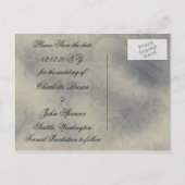 Carte Postale Faire-part Tour eiffel mariage parisien français Save the Dat (Dos)