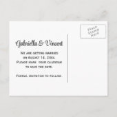 Carte Postale Faire-part Tournesol en mariage bleu Enregistrer la date (Dos)