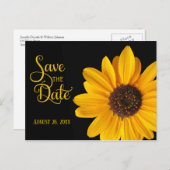 Carte Postale Faire-part Tournesol, Enregistrer la date (Devant / Derrière)