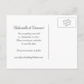 Carte Postale Faire-part Tournesol jaune sur mariage blanc Enregistrer la d (Dos)