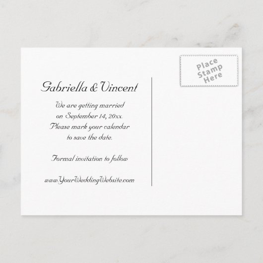 Carte Postale Faire-part Tournesol jaune sur mariage blanc Enregistrer la d (Dos)