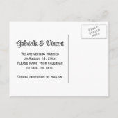 Carte Postale Faire-part Tournesol jaune sur mariage bleu Enregistrer la da (Dos)