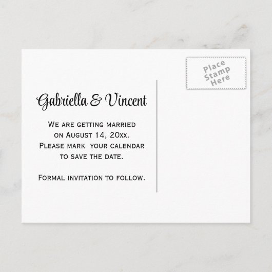 Carte Postale Faire-part Tournesol jaune sur mariage bleu Enregistrer la da (Dos)