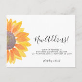 Carte Postale Faire-part Tournesol. Nouvelle adresse (Devant)