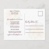 Carte Postale Faire-part Tournesol rustique Rouge Roses Mariage Modifier la (Dos)