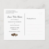 Carte Postale Faire-part Tournesol Turquoise Rustique Enregistrer La Date P (Dos)