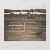 Carte Postale Faire-part Tournesols Bois Rustique Dentelle Campagne Save th (Dos)