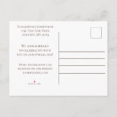 Carte Postale Faire-part Tournesols Monogramme Feuilles Vertes Mariage Rust (Dos)