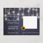 Carte Postale Faire-part Tournesols roses reportée nouvelle date mariage (Dos)