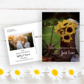 Carte Postale Faire-part Tournesols rustiques et bottes de cowboy Sauvez la