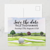 Carte Postale Faire-part Tournoi de golf à ne pas manquer  (Devant / Derrière)