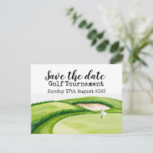 Carte Postale Faire-part Tournoi de golf d'avis de sauvegarde de golf (Debout devant)