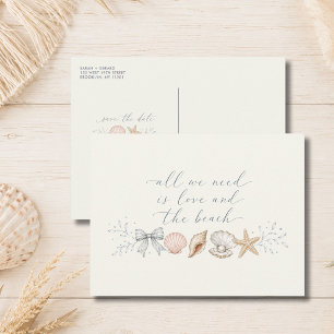 Carte Postale Faire-part Tout ce dont nous avons besoin c'est l'amour & Mar
