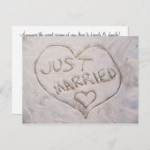 Carte Postale Faire-part Tout juste mariés (Devant / Derrière)