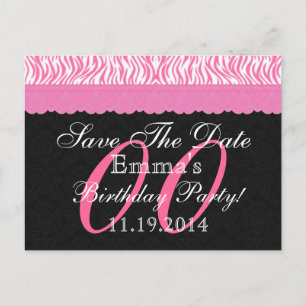 Carte Postale Faire-part Toute année Enregistrer la date Anniversaire Rose 