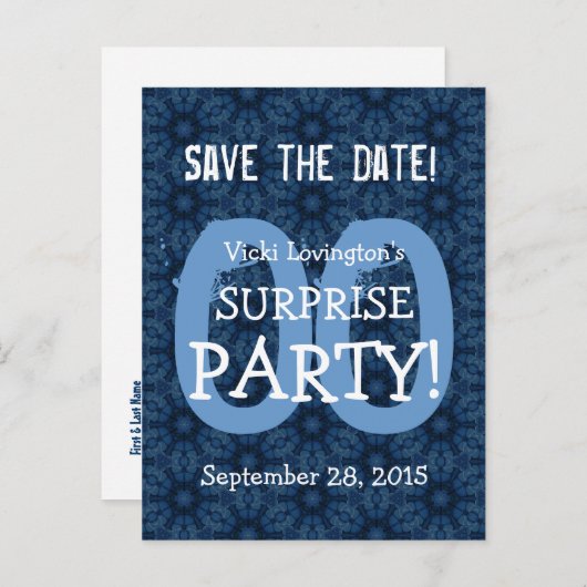 Carte Postale Faire-part Toute Année Sauvegarder la Date Surprise Anniversa (Devant / Derrière)