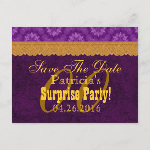 Carte Postale Faire-part Toute année SURPRISE Anniversaire Sauvez la date P
