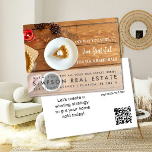 Carte Postale Faire-part tranche de tarte au potiron immobilier recommandat