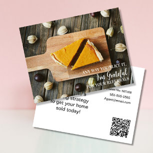 Carte Postale Faire-part tranches de biens immobiliers tarte au potiron rec